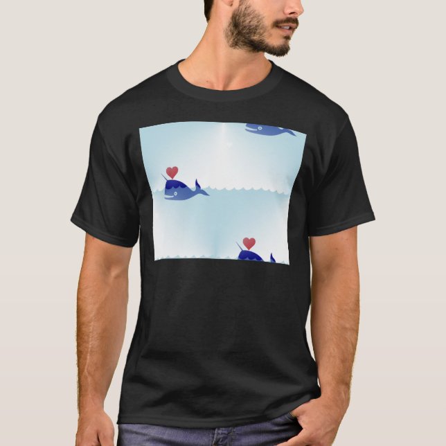 T-shirt narval kawaii (Devant)