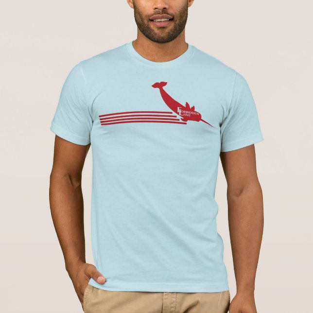 T-shirt Narwhal à ailes par amour interdit (Devant)