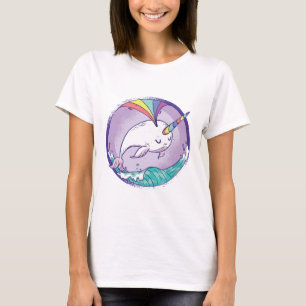 T-shirt Narwhal Arc-en-Ciel