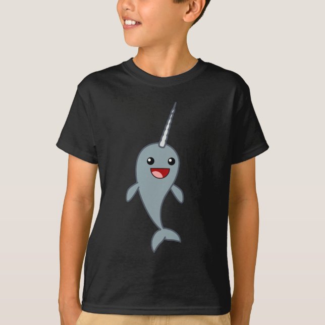 T-shirt Narwhal heureux (Devant)