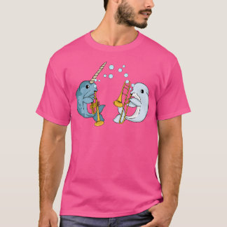 T-shirt Narwhal Musicien Trombone Kids Beluga Whale Trumpe
