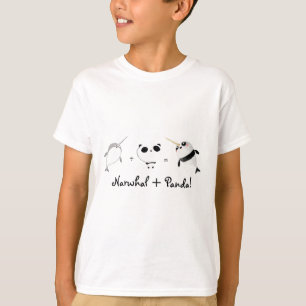 T-shirt Narwhal plus le panda !