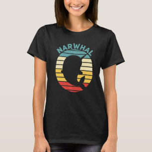 T-shirt Narwhal Retro Sunset Unicorne de la mer Narwhal