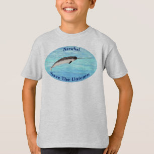 T-shirt Narwhal - Save The Unicorn