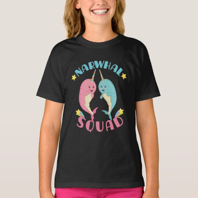 T-shirt Narwhal Squad (Devant)
