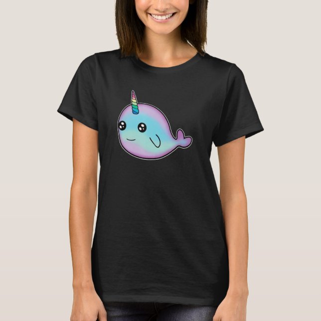 T-shirt Narwhal Unicorn Of The Sea  Girls Kids Women (Devant)
