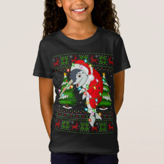 T-Shirt Narwhal Xmas Tree Correspondant Père Noël Narwhal
