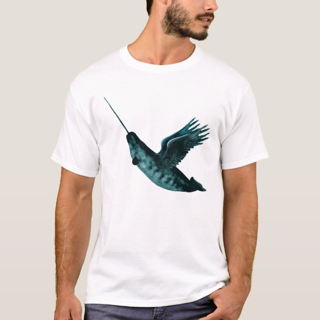 T-shirt Narwhale à ailes (Devant)
