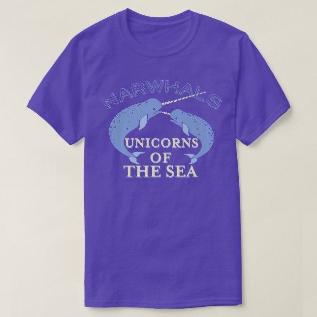 T-shirt Narwhals Unicornes De La Mer  (Design devant)