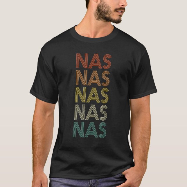 T-shirt Nas Vintage Retro (Devant)