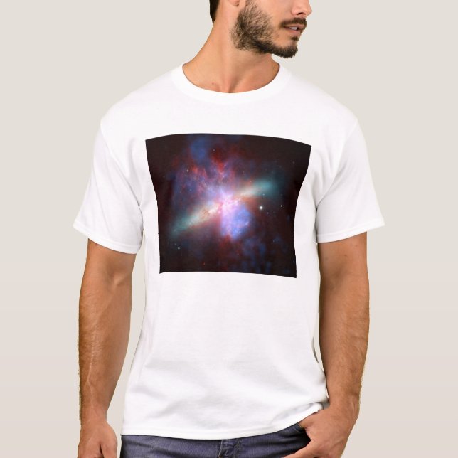T-shirt NASA - Image infrarouge à rayons X du M82 (Devant)