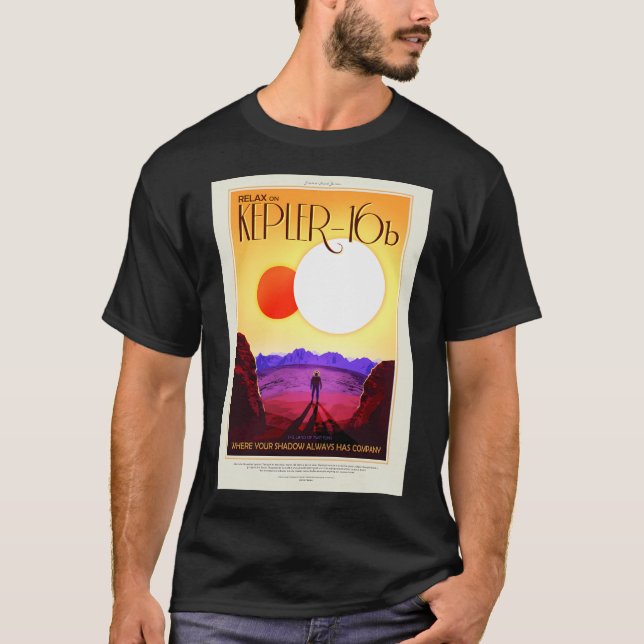 T-shirt Nasa Space Tourism Affiches Kepler 16B (Devant)