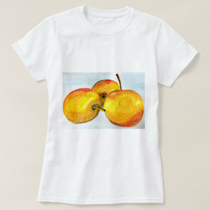 T-shirt Nashi poires jaune aquarelle fruit