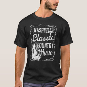 T-shirt Nashville Classic Country Music Tennessee Guitare 