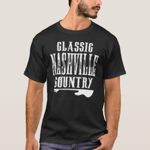 T-shirt Nashville Classic Country Music Tennessee Guitare 