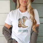T-shirt Nashville Dernier Rodeo Boots Bachelorette Party<br><div class="desc">Le t-shirt de Nashville Dernier Rodeo Boots Bachelorette Party est parfait pour votre Nash Bash! Des bottes florales adorables mettent en avant cette fête de bachelorette.</div>