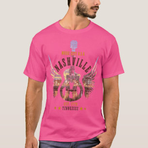 T-shirt Nashville Guitar Tn Tennessee Country Music City V