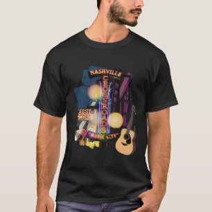 T-shirt Nashville Music City Design Chemises personnalisée