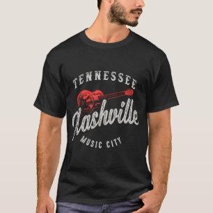 T-shirt Nashville Music City Guitare