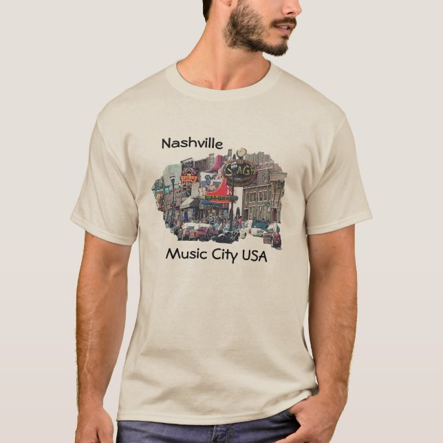 T-shirt Nashville Music City USA (Devant)
