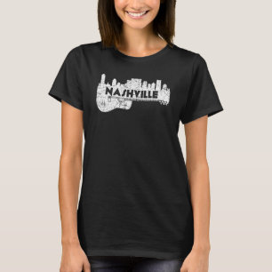 T-shirt Nashville Skyline Tennessee Country Music Guitare 