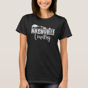 T-shirt Nashville Skyline Tennessee Country Music Guitare