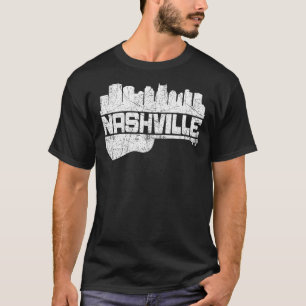 T-shirt Nashville Skyline Tennessee Country Music Guitare
