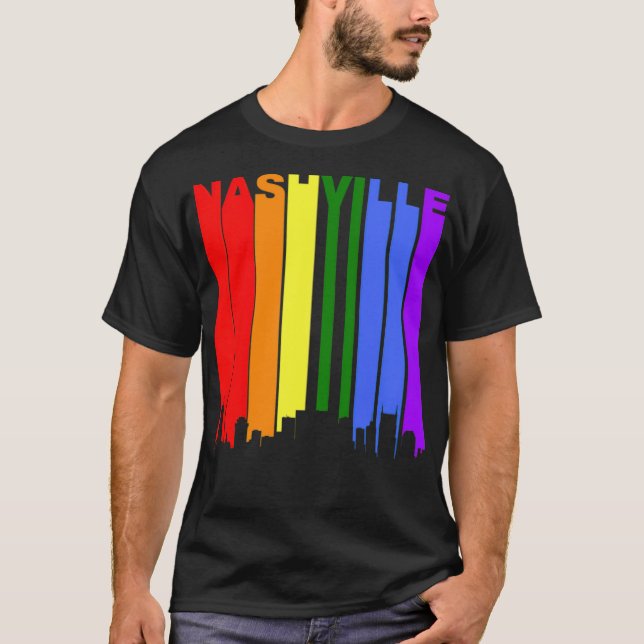 T-shirt Nashville Tennessee arc-en-ciel éléphant Gay pride (Devant)
