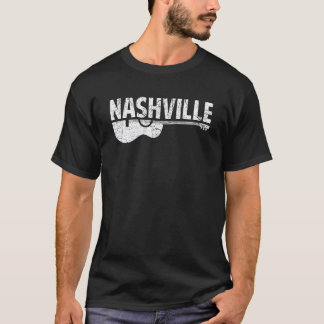 T-shirt Nashville Tennessee Musique Country Guitare Rétro