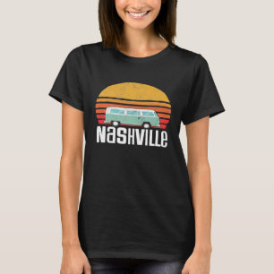 T-shirt Nashville TN Vintage Hippie Van Road Trip Graphiqu