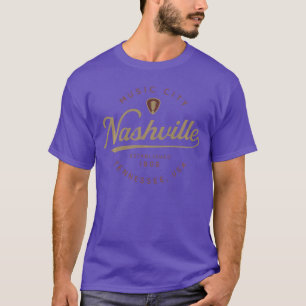 T-shirt NashvilleTennessee Music City Guitare Musique Coun
