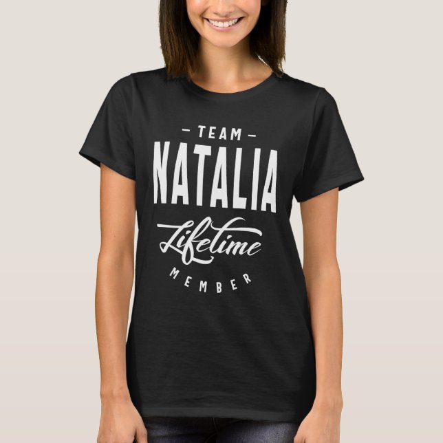 T-shirt Natalia Nom Personnalisé Anniversaire Cadeau Cadea (Devant)