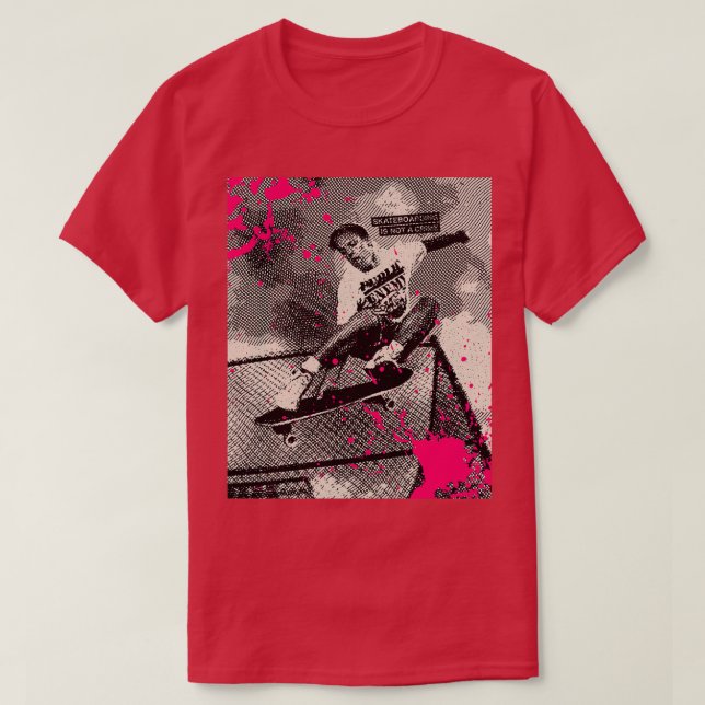 T-shirt Natas Skateboard n'est pas un crime Old School 2 (Design devant)