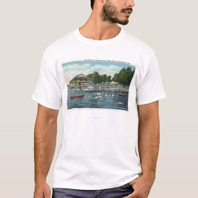 T-shirt Natation à la plage et au casino de point de Bemus (Devant)