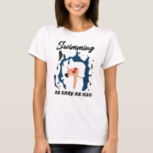 T-shirt Natation aussi facile que H2O - Amusante conceptio