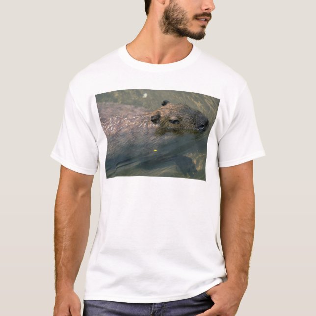 T-shirt Natation de Capybara (Devant)