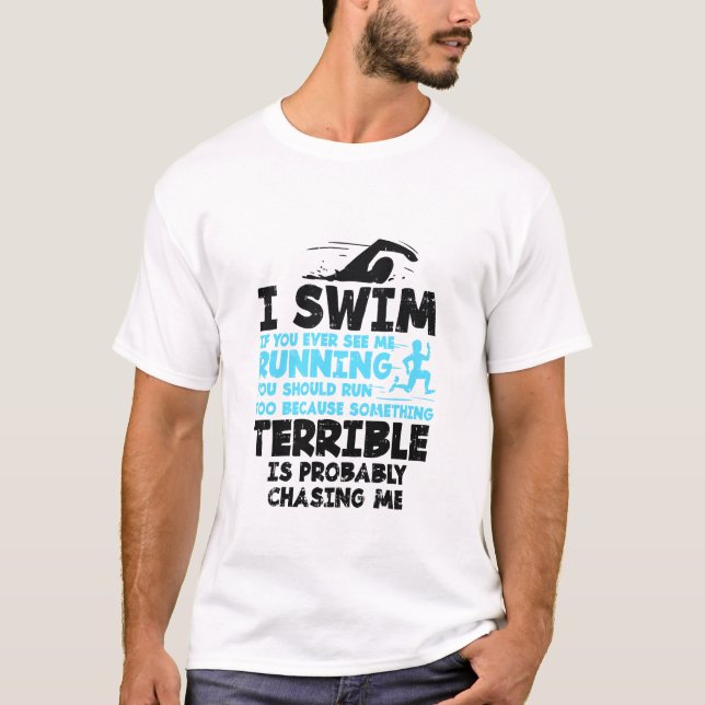 T-shirt Natation - Je nage (Devant)