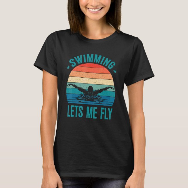 T-shirt Natation Permet À Mon Volet De Nager Équipe Femmes (Devant)