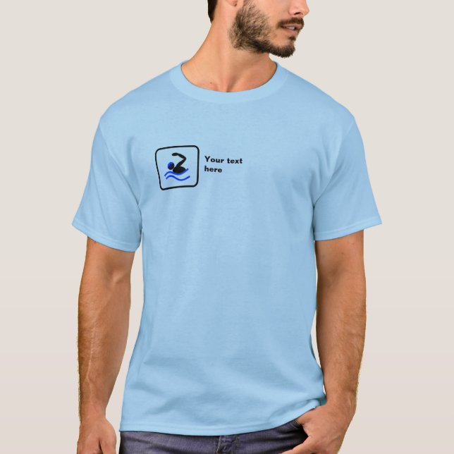 T-shirt Natation — Petit logo — Personnalisable (Devant)