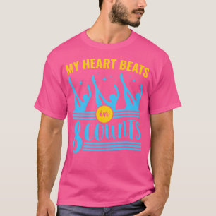 T-shirt Natation Synchronisée Mon Coeur bat En 8 Comptes