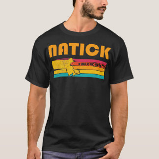 T-shirt Natick Massachusetts Souvenir Vintage en détresse