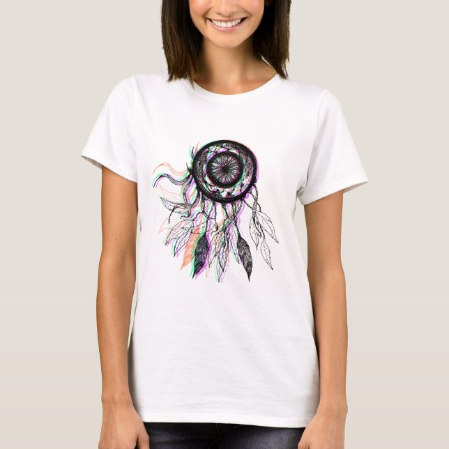 T-shirt Natif américain artistique moderne Dreamcatcher (Devant)