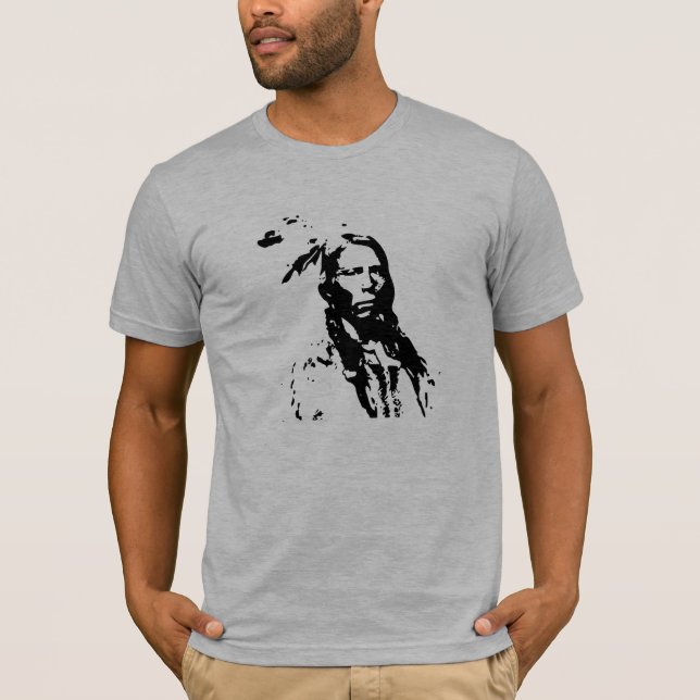 T-shirt Natif américain fou de cheval (Devant)