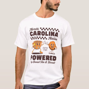 T-shirt Natif de Caroline du Nord : propulsé par du thé su