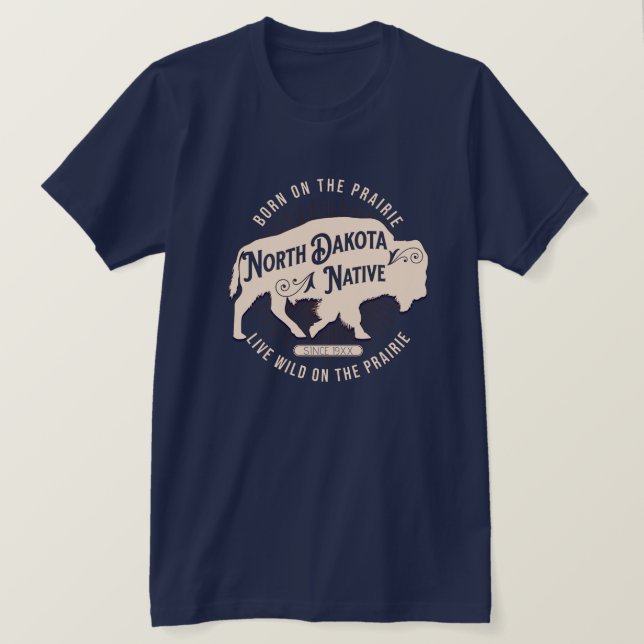 T-shirt Natif du Dakota du Nord (Design devant)