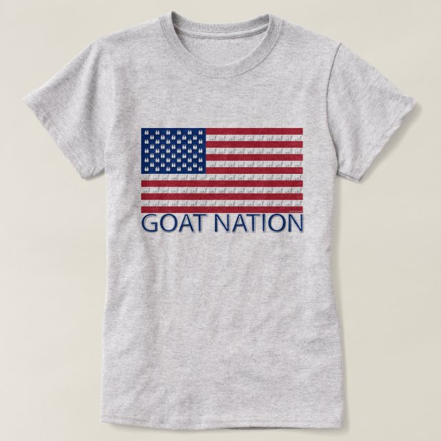 T-shirt NATION DE CHÈVRE La chèvre américaine GetYerGoat™ (Design devant)