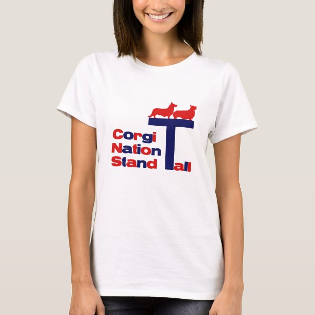 T-shirt Nation de corgi - support grand (Devant)