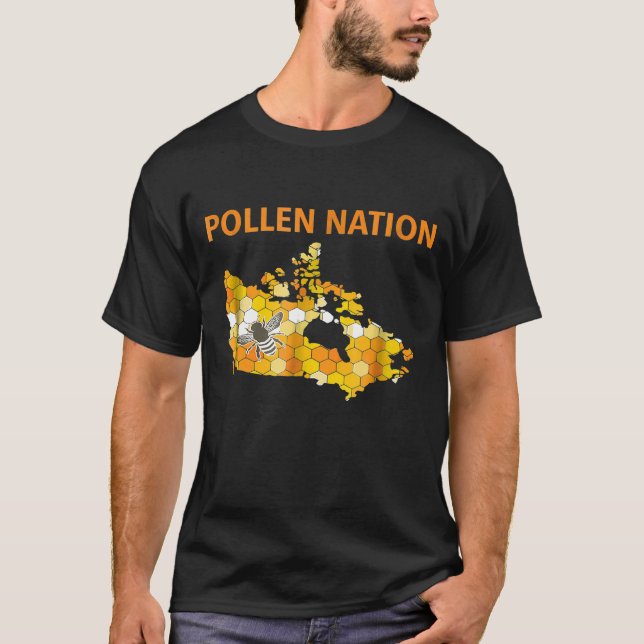 T-shirt Nation Pollen Apiculteur Et Apiculture Canada (Devant)