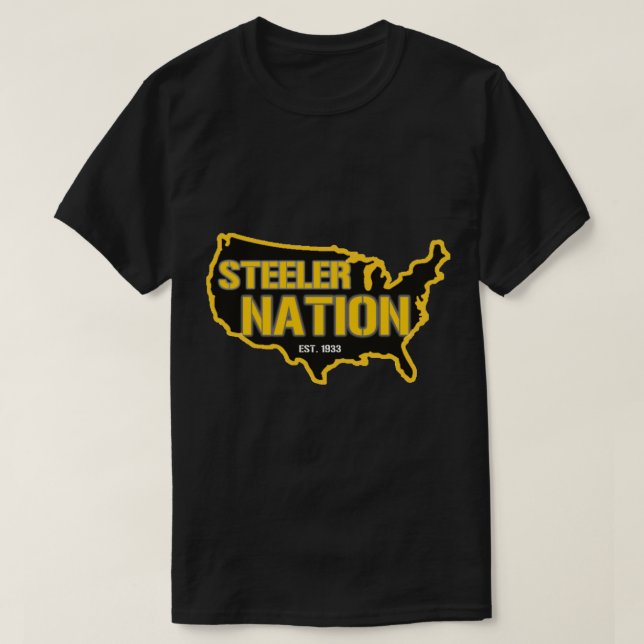 T-shirt Nation Steeler - Est. Autocollant 1933 (Design devant)