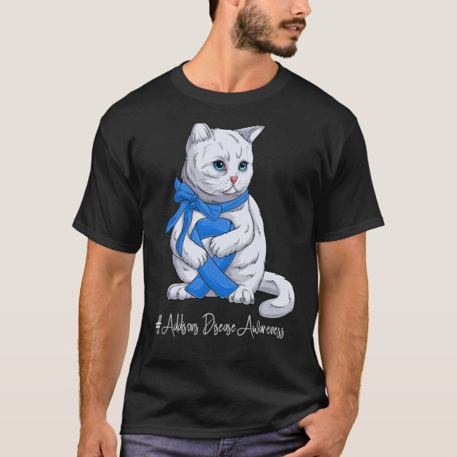 T-shirt National Addisons Disease Awareness Month Blue Rib (Devant)